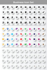 Unique style contact icon set. Web vector set. Phone icon illustration eps 10 Premium Vector Icon Ser
