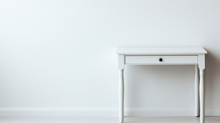 High-Quality White Table Against Neutral Background