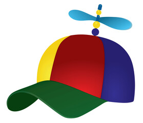 Colorful propeller hat. vector illustration © marijaobradovic