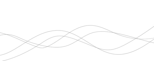 Line art abstract vector illustration. Wavy lines.