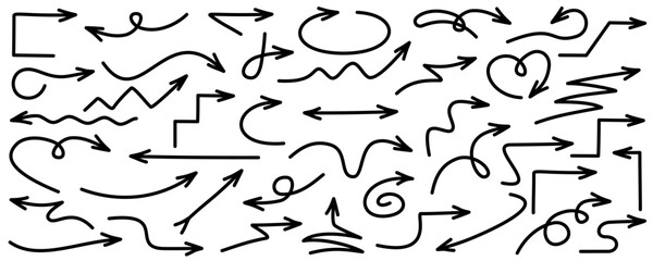 Arrow element set, twisted curve arrows