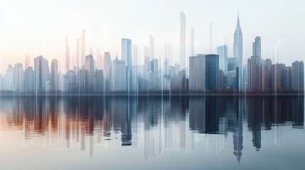 Fototapeta premium Cityscape Reflection