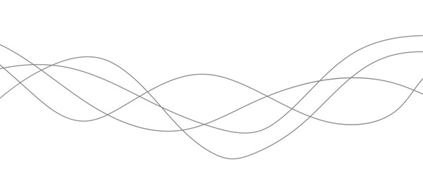 Line art abstract vector illustration. Wavy lines.