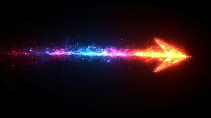Colorful Arrow Beam with Glowing Light Effects