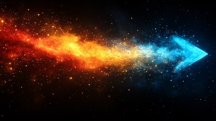 Colorful Dynamic Light Beams with Arrow Design