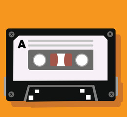  Music tape vector. Cassette tape icons. Stylish vintage cassette tape vector. © Retno