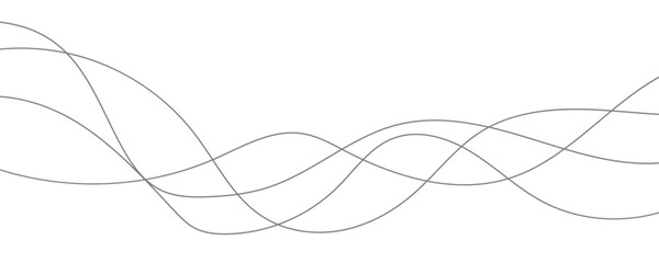 Line art abstract vector illustration. Wavy lines.
