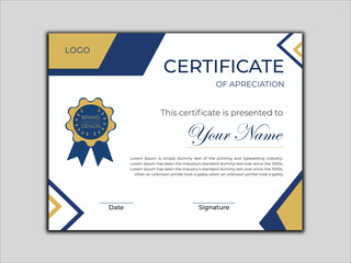Modern Elegant Luxury Certificate Template Set. Flat design modern certificate template design. Abstract certificate design template. Corporate employee of the month certificate award template design.