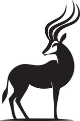 Obraz premium Minimalist antelope silhouette with a sharp design