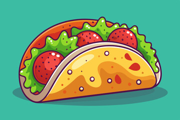 Mexican Taco Night Vector Illustration