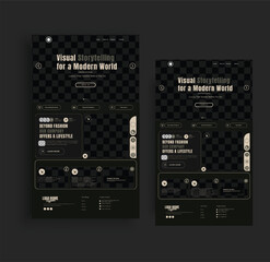 Modern responsive ui website landing page design template