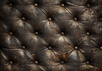 Fototapeta premium Dark Brown Grunge Leather Texture Background