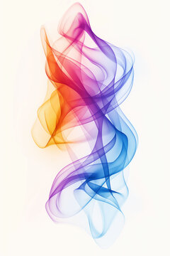 Abstract AI logo design with colorful lines on a clean white background