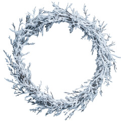 christmas wreath isolated on white
