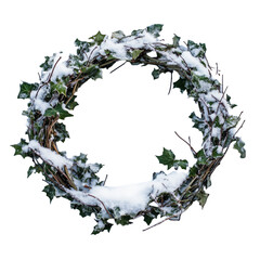 christmas wreath isolated on white