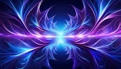  Intricate electric fractal patterns pulsate in shades of blue and violet on a glossy su_1(548)