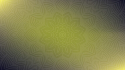 Round mandala on dreamy peach fuzz gradient background. Translucent mesh pattern in the form of a mandala. Mandala with floral patterns.Gradient background with round mandala.Vishal 