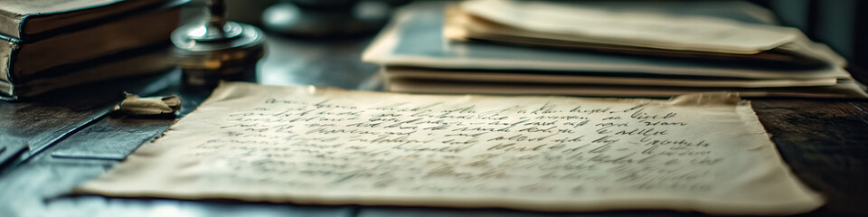 Handwritten Confession: A handwritten letter sits on a desk, its spidery script revealing a chilling admission of guilt.
