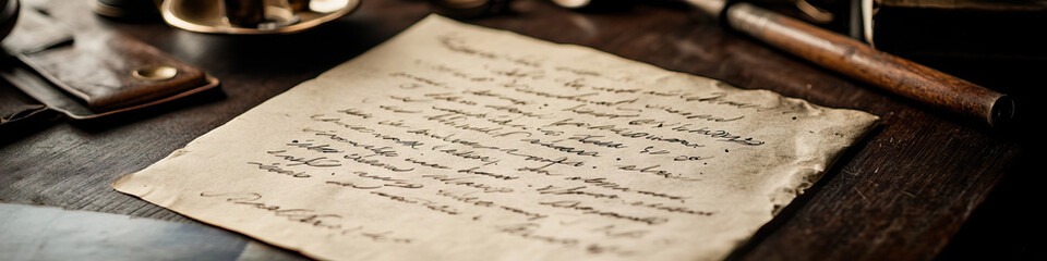 Handwritten Confession: A handwritten letter sits on a desk, its spidery script revealing a chilling admission of guilt.