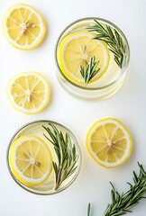 Refreshing Rosemary & Lemon Lemonade Mockup