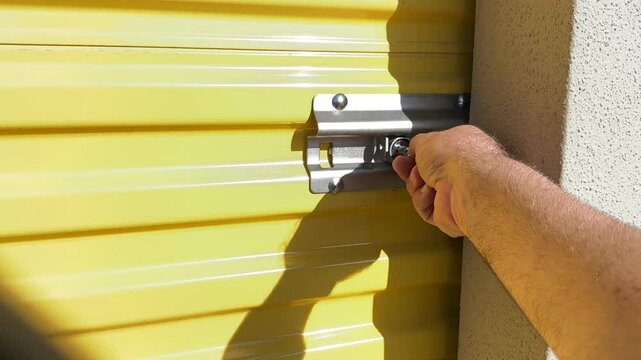 Storage door unlocking in Austin, Texas on 11/11/2024