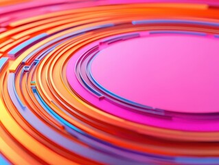 Fototapeta premium 3D rendered semiconductor wafer with intricate layer patterns, 3D illustration