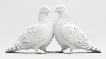 two white pigeons © aqib