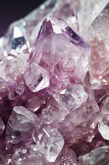Close-up shot of shiny crystal rock. Creative luxury background design.