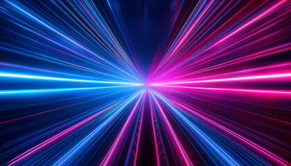  Electric pink and deep blue laser beams converge in a vibrant display of contrasting colors_1(468)