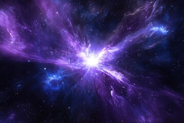 Fototapeta premium A Stellar Explosion in a Cosmic Nebula