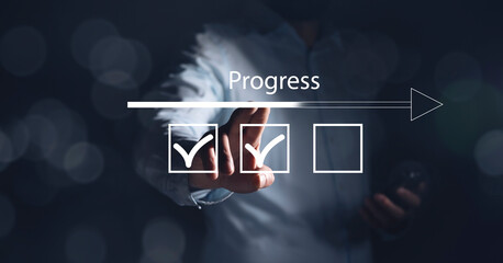 progressive loading status to remind work task progressive for project