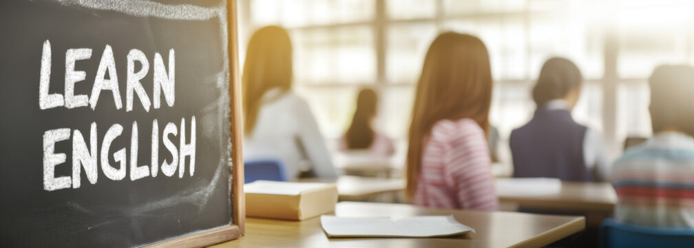 Classroom with students learning English, Education concept - Powered by Adobe