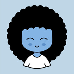 Avatar young sexy woman with african hairstyle