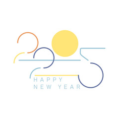 2025 new year logo.New business goal strategy concept. 2025 goal planning business concept	