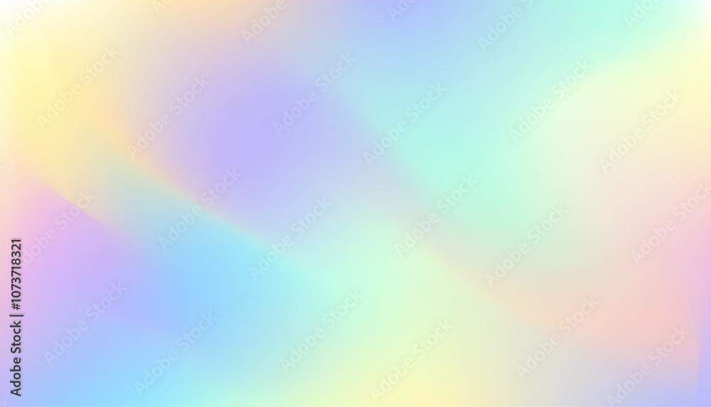 Aufkleber Gradient mesh abstract background. Futuristic holographic backdrop with gradient mesh. 90s, 80s retro style. Iridescent graphic template