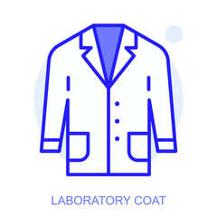 Science icon. Symbol of a Laboratory Coat. Isolated vector illustration. Simple line drawing. Editable stroke