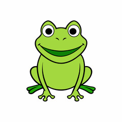 Frog vector cartoon art illustration