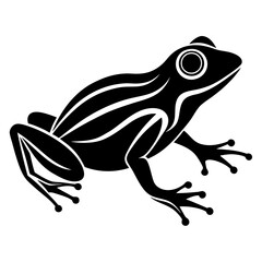 Frog vector silhouette art illustration