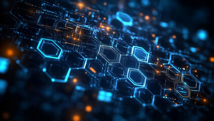 Obraz premium Abstract technology or medical background with hexagons 