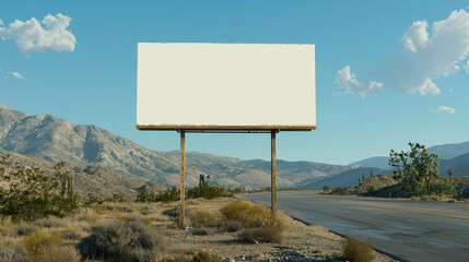 Billboard positioned side road scenic desert - landscape background billboard © black