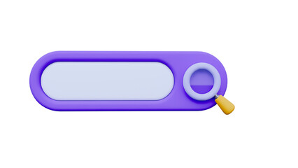 Search Engine Bar 3D Illustration. Business 3D Icon