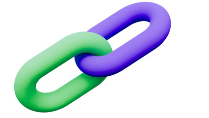 Business Connection link 3D Illustration. Business 3D Icon