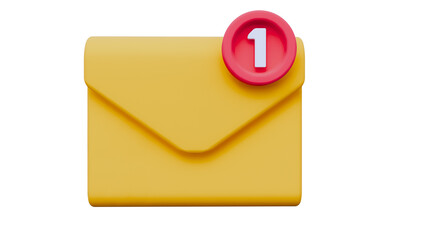 Business Message 3D Illustration. Business 3D Icon