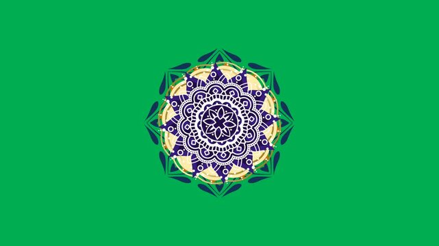 luxury chakra rotation effect on green screen