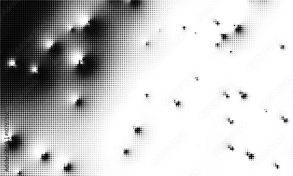 Poster Subtle halftone vector texture overlay. Monochrome abstract splattered background.