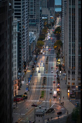 Early morning on the Magnificent Mile in Chicago