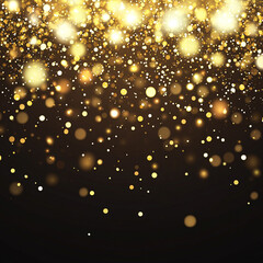 Fototapeta premium Golden Christmas Particles