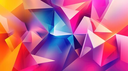 Fototapeta premium Vibrant abstract geometric background with a blend of colors