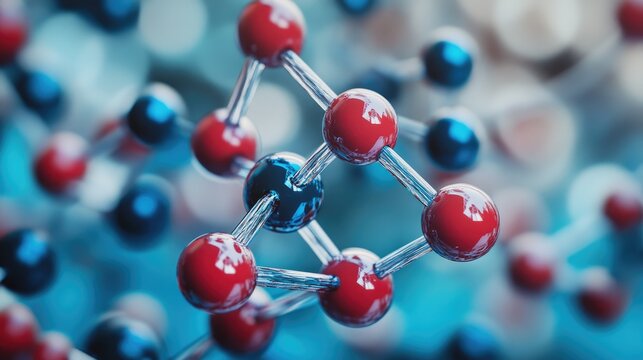 3D molecular structure model of carbon tetrachloride featuring a flat depiction of its chemical formula as observed under a microscope