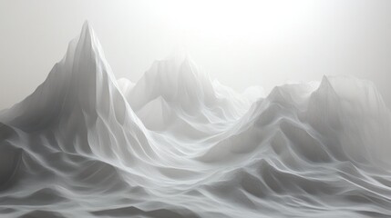 Fototapeta premium 3D low poly abstract mountain landscapeBei Jing
